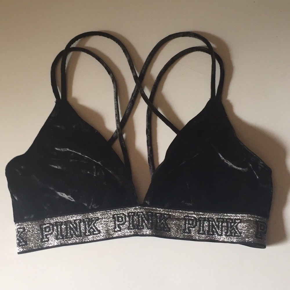 Victoria’s Secret black velvet bralet